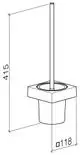 DORNBRACHT Toiletten-Bürstengarnitur , Wandmodell SERIENSPEZIFISCH 83900780 Chrom, 83900780-00 Galeriebild 3